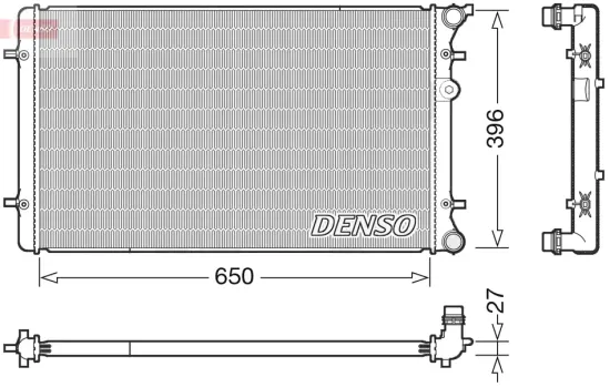 Kühler, Motorkühlung DENSO DRM02025 Bild Kühler, Motorkühlung DENSO DRM02025