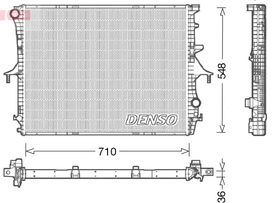 Kühler, Motorkühlung DENSO DRM02026 Bild Kühler, Motorkühlung DENSO DRM02026