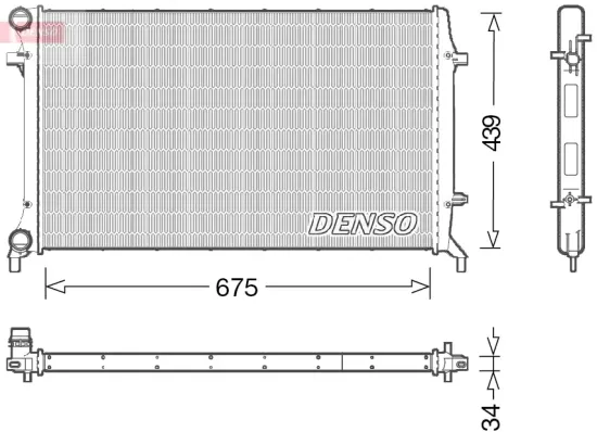 Kühler, Motorkühlung DENSO DRM02027 Bild Kühler, Motorkühlung DENSO DRM02027
