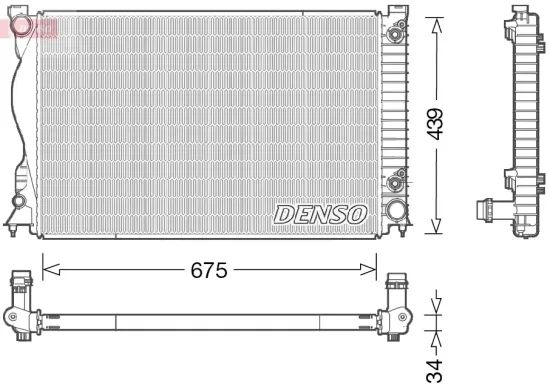 Kühler, Motorkühlung DENSO DRM02028 Bild Kühler, Motorkühlung DENSO DRM02028