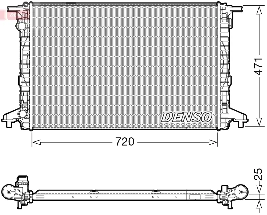 Kühler, Motorkühlung DENSO DRM02043