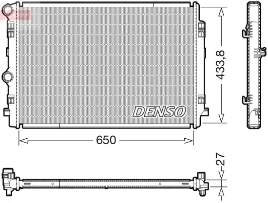 Kühler, Motorkühlung DENSO DRM02044 Bild Kühler, Motorkühlung DENSO DRM02044