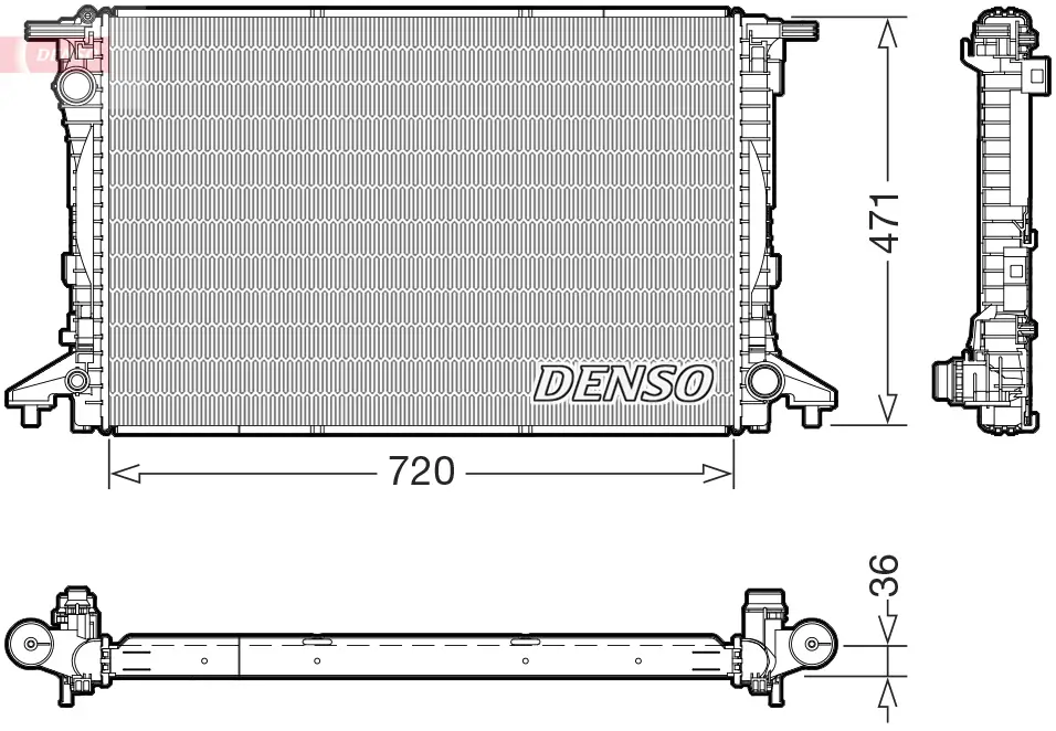 Kühler, Motorkühlung DENSO DRM02047