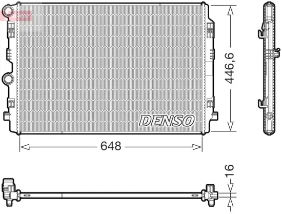 Kühler, Motorkühlung DENSO DRM02050 Bild Kühler, Motorkühlung DENSO DRM02050
