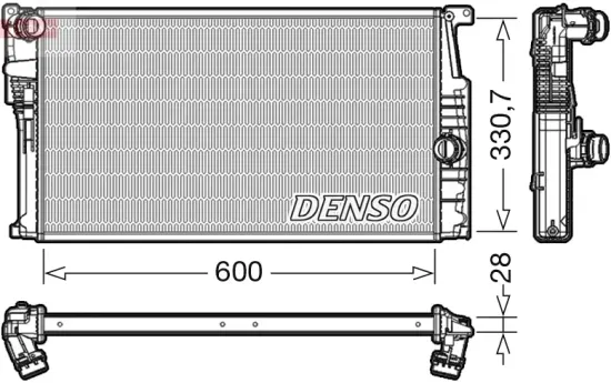 Kühler, Motorkühlung DENSO DRM05015 Bild Kühler, Motorkühlung DENSO DRM05015