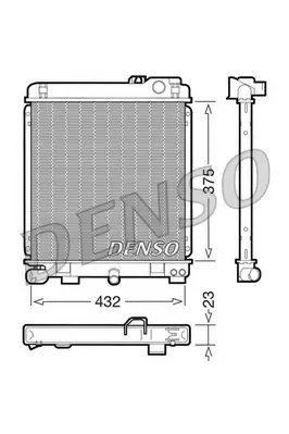 Kühler, Motorkühlung DENSO DRM05030 Bild Kühler, Motorkühlung DENSO DRM05030