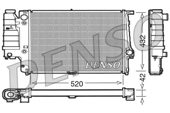 Kühler, Motorkühlung DENSO DRM05065 Bild Kühler, Motorkühlung DENSO DRM05065