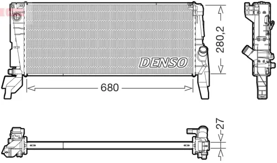 Kühler, Motorkühlung DENSO DRM05074 Bild Kühler, Motorkühlung DENSO DRM05074