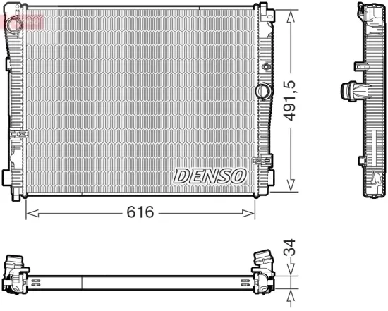 Kühler, Motorkühlung DENSO DRM05079 Bild Kühler, Motorkühlung DENSO DRM05079