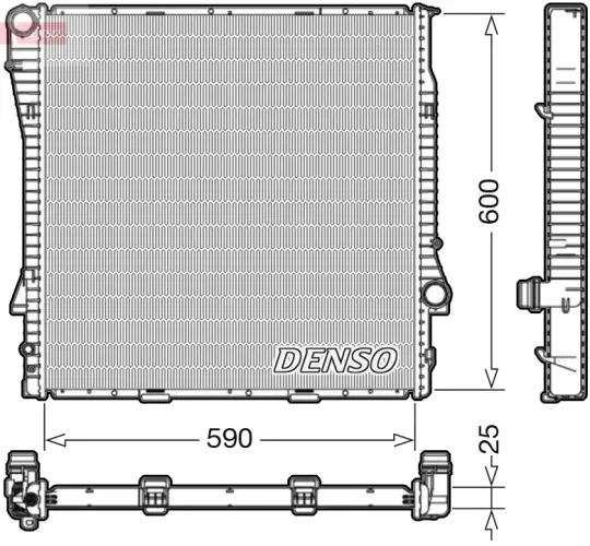 Kühler, Motorkühlung DENSO DRM05113 Bild Kühler, Motorkühlung DENSO DRM05113