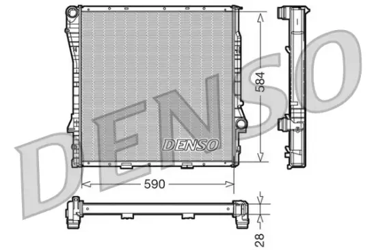Kühler, Motorkühlung DENSO DRM05116 Bild Kühler, Motorkühlung DENSO DRM05116