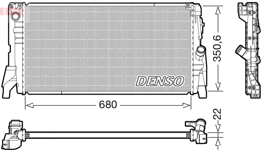 Kühler, Motorkühlung DENSO DRM05118