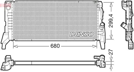 Kühler, Motorkühlung DENSO DRM05119 Bild Kühler, Motorkühlung DENSO DRM05119