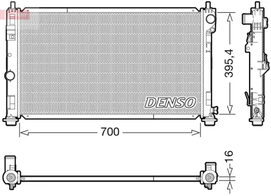 Kühler, Motorkühlung DENSO DRM06039 Bild Kühler, Motorkühlung DENSO DRM06039