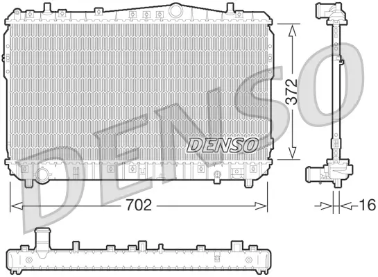 Kühler, Motorkühlung DENSO DRM08004 Bild Kühler, Motorkühlung DENSO DRM08004