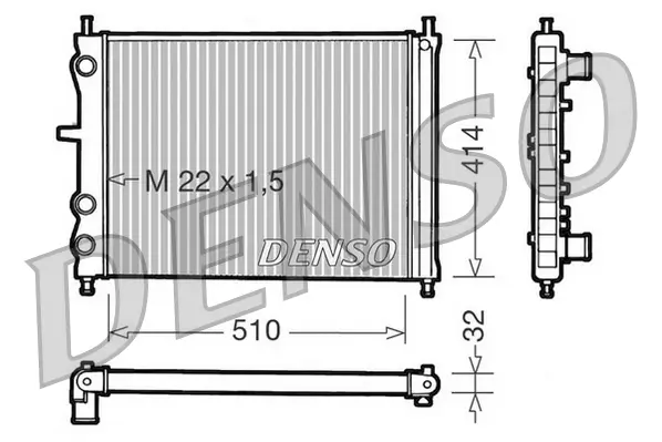 Kühler, Motorkühlung DENSO DRM09024