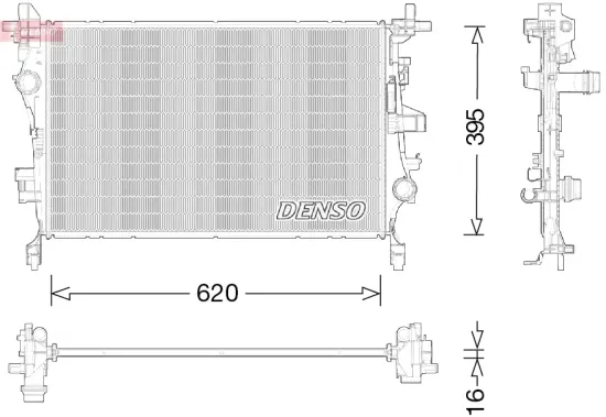 Kühler, Motorkühlung DENSO DRM09044 Bild Kühler, Motorkühlung DENSO DRM09044