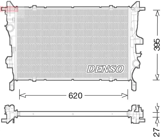 Kühler, Motorkühlung DENSO DRM09045 Bild Kühler, Motorkühlung DENSO DRM09045
