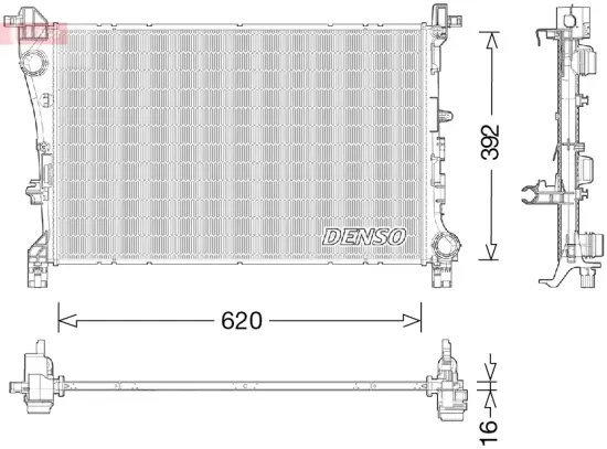 Kühler, Motorkühlung DENSO DRM09046 Bild Kühler, Motorkühlung DENSO DRM09046
