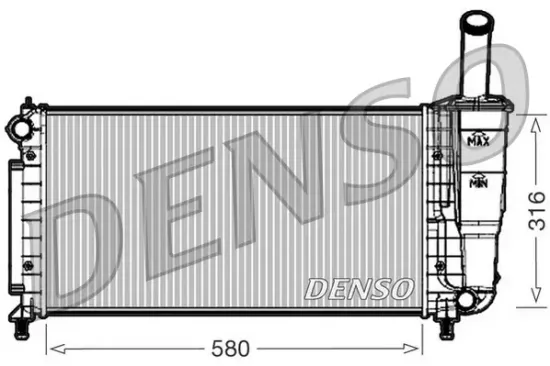 Kühler, Motorkühlung DENSO DRM09105 Bild Kühler, Motorkühlung DENSO DRM09105