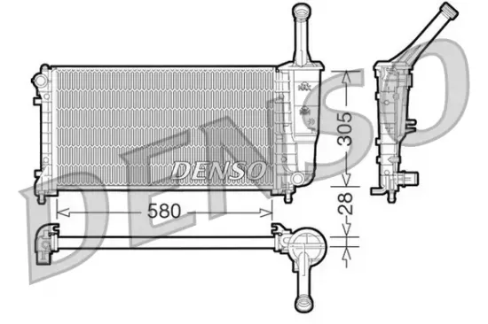 Kühler, Motorkühlung DENSO DRM09106 Bild Kühler, Motorkühlung DENSO DRM09106