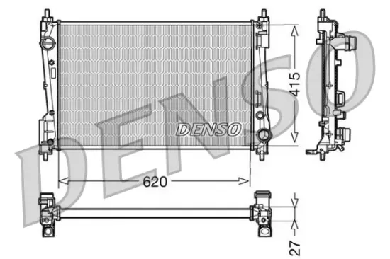 Kühler, Motorkühlung DENSO DRM09110 Bild Kühler, Motorkühlung DENSO DRM09110
