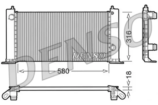 Kühler, Motorkühlung DENSO DRM09120 Bild Kühler, Motorkühlung DENSO DRM09120