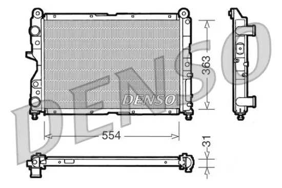 Kühler, Motorkühlung DENSO DRM09132 Bild Kühler, Motorkühlung DENSO DRM09132