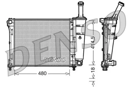 Kühler, Motorkühlung DENSO DRM09161 Bild Kühler, Motorkühlung DENSO DRM09161