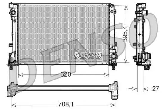 Kühler, Motorkühlung DENSO DRM09163 Bild Kühler, Motorkühlung DENSO DRM09163