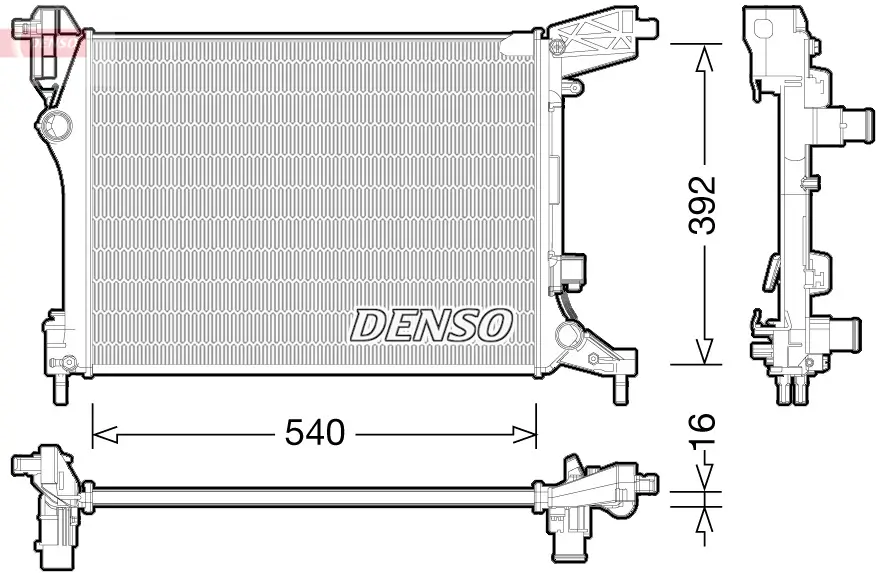 Kühler, Motorkühlung DENSO DRM09165