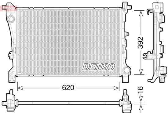 Kühler, Motorkühlung DENSO DRM09166 Bild Kühler, Motorkühlung DENSO DRM09166