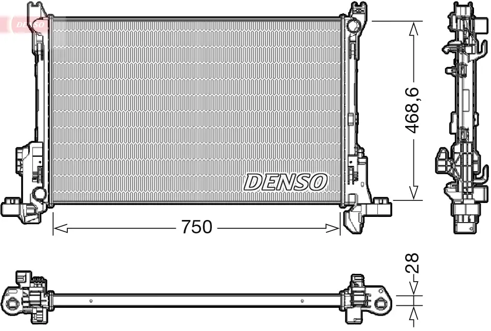 Kühler, Motorkühlung DENSO DRM09174