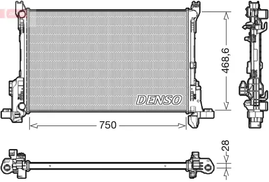 Kühler, Motorkühlung DENSO DRM09175 Bild Kühler, Motorkühlung DENSO DRM09175