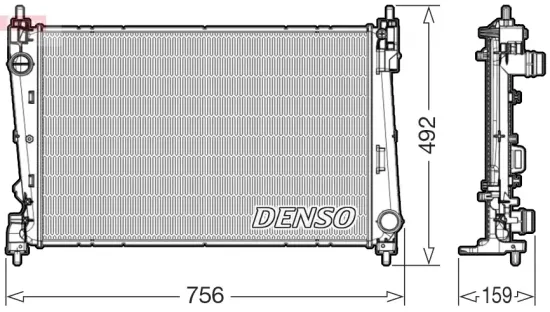 Kühler, Motorkühlung DENSO DRM09178 Bild Kühler, Motorkühlung DENSO DRM09178