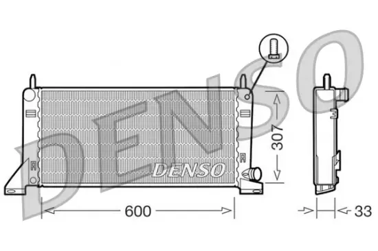 Kühler, Motorkühlung DENSO DRM10020 Bild Kühler, Motorkühlung DENSO DRM10020