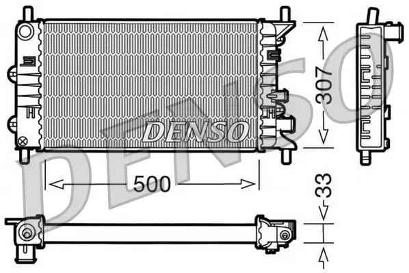Kühler, Motorkühlung DENSO DRM10024