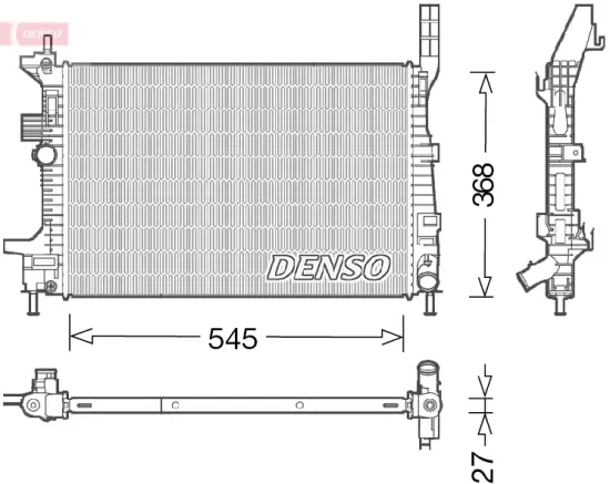 Kühler, Motorkühlung DENSO DRM10029 Bild Kühler, Motorkühlung DENSO DRM10029