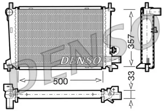 Kühler, Motorkühlung DENSO DRM10039 Bild Kühler, Motorkühlung DENSO DRM10039