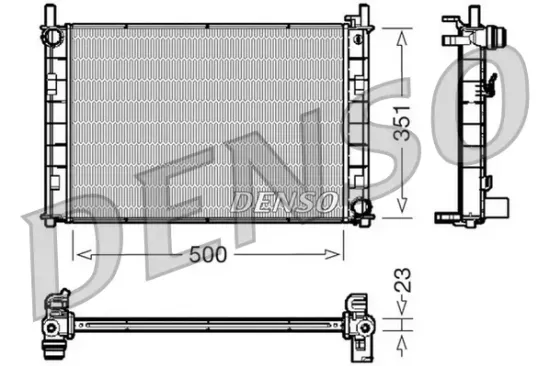 Kühler, Motorkühlung DENSO DRM10045 Bild Kühler, Motorkühlung DENSO DRM10045