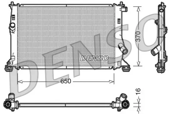 Kühler, Motorkühlung DENSO DRM10076 Bild Kühler, Motorkühlung DENSO DRM10076
