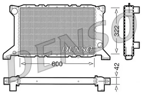 Kühler, Motorkühlung DENSO DRM10098 Bild Kühler, Motorkühlung DENSO DRM10098