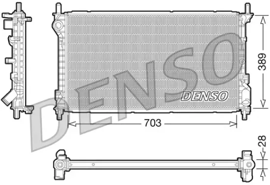 Kühler, Motorkühlung DENSO DRM10109 Bild Kühler, Motorkühlung DENSO DRM10109
