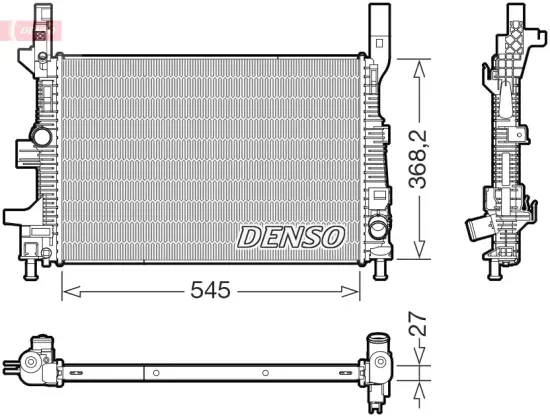 Kühler, Motorkühlung DENSO DRM10122 Bild Kühler, Motorkühlung DENSO DRM10122