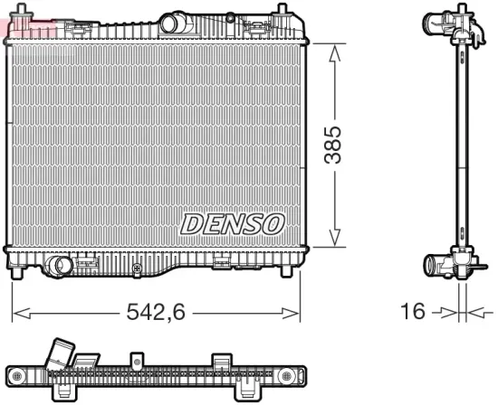 Kühler, Motorkühlung DENSO DRM10123 Bild Kühler, Motorkühlung DENSO DRM10123