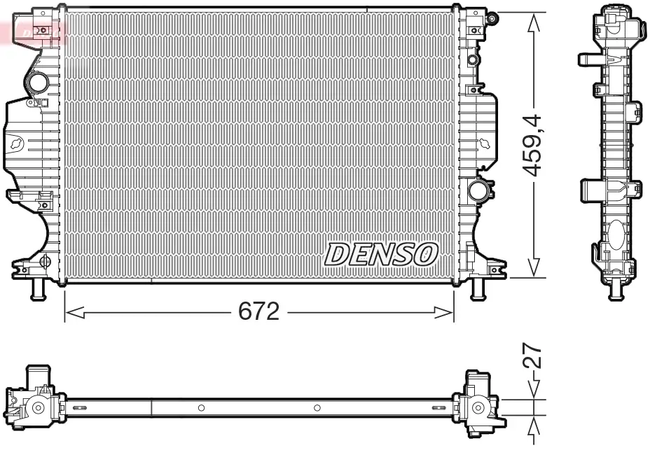 Kühler, Motorkühlung DENSO DRM10125