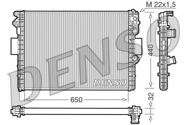 Kühler, Motorkühlung DENSO DRM12001