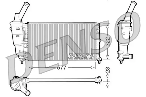 Kühler, Motorkühlung DENSO DRM13006