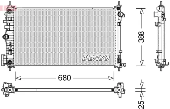 Kühler, Motorkühlung DENSO DRM15007 Bild Kühler, Motorkühlung DENSO DRM15007