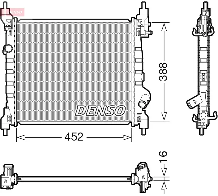 Kühler, Motorkühlung DENSO DRM15014